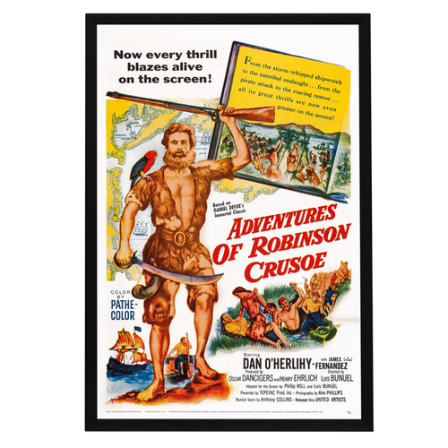 "Adventures Of Robinson Crusoe" (1954) Framed Movie Poster