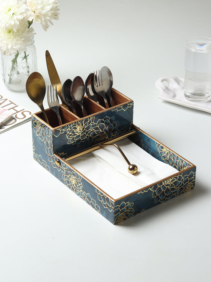Sapphire Wreath Cutlery and Tissue Holder - OUCHCART