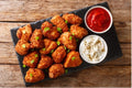 Tropical Rum Coconut Chicken Bites, Mac & Cheese, Fried Green Beans